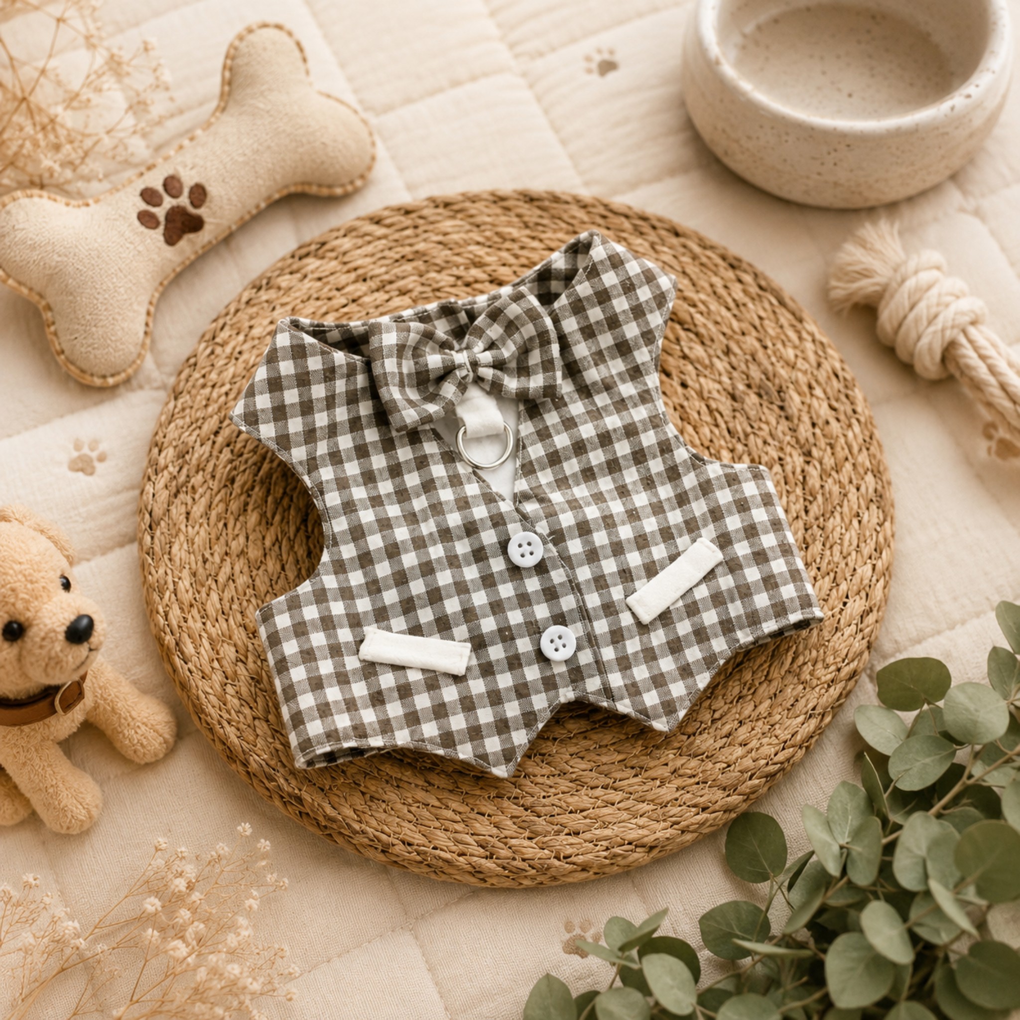 Pettorina Vintage Chic per Cani con Papillon
